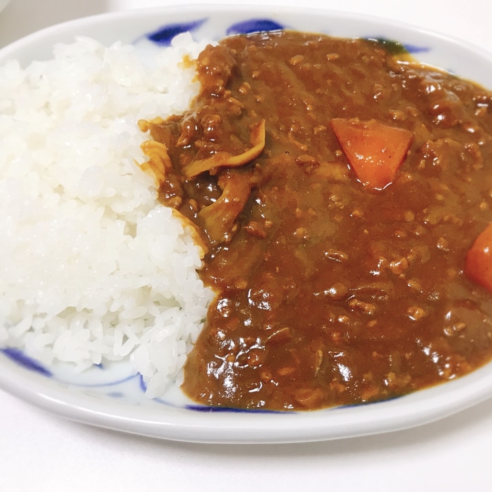 節約メニュー♡ミンチと舞茸たっぷりカレー